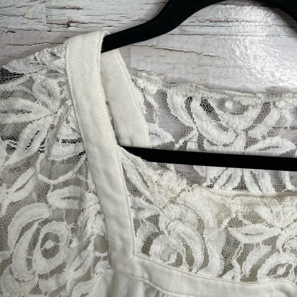 We the free people white crop blouse lace size small - Picture 3 of 12